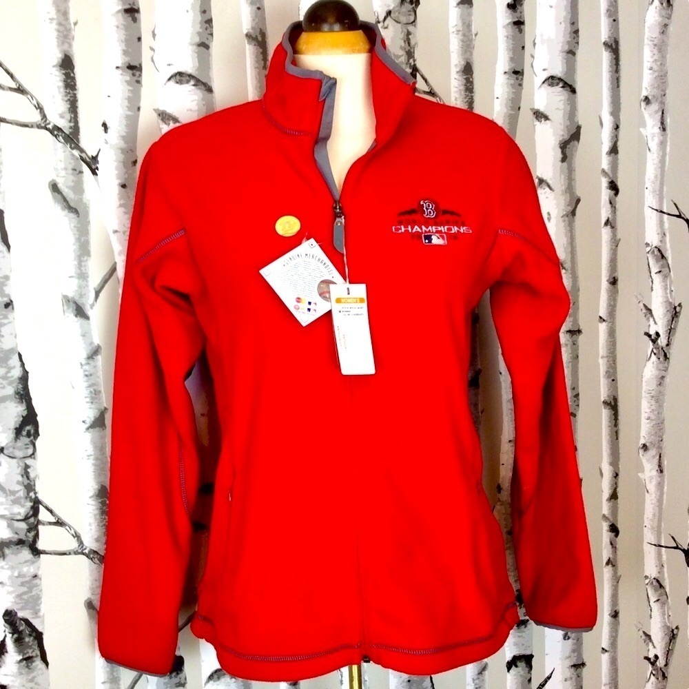 Genuine 2018 World Series BostonChampionship Red Fleece size medium - Picture 1 of 9